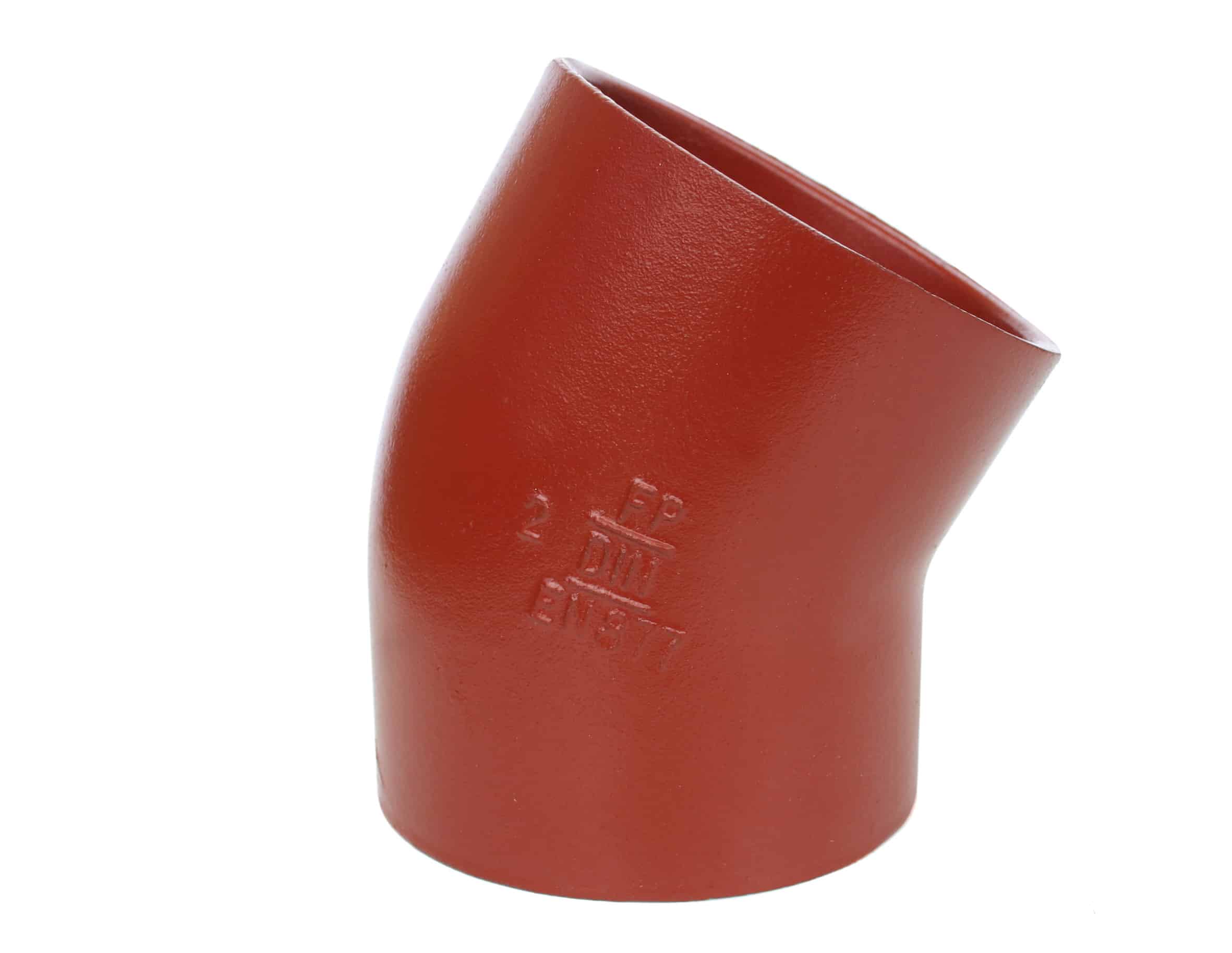 Close-up of a red leather item (likely a boot or shoe) showing a diagonal seam and smooth texture.