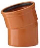 Orange PVC 90-degree elbow pipe fitting used in plumbing solutions.
