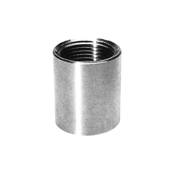 Internally threaded metal cylindrical sleeve (nut-like spacer) used to join components