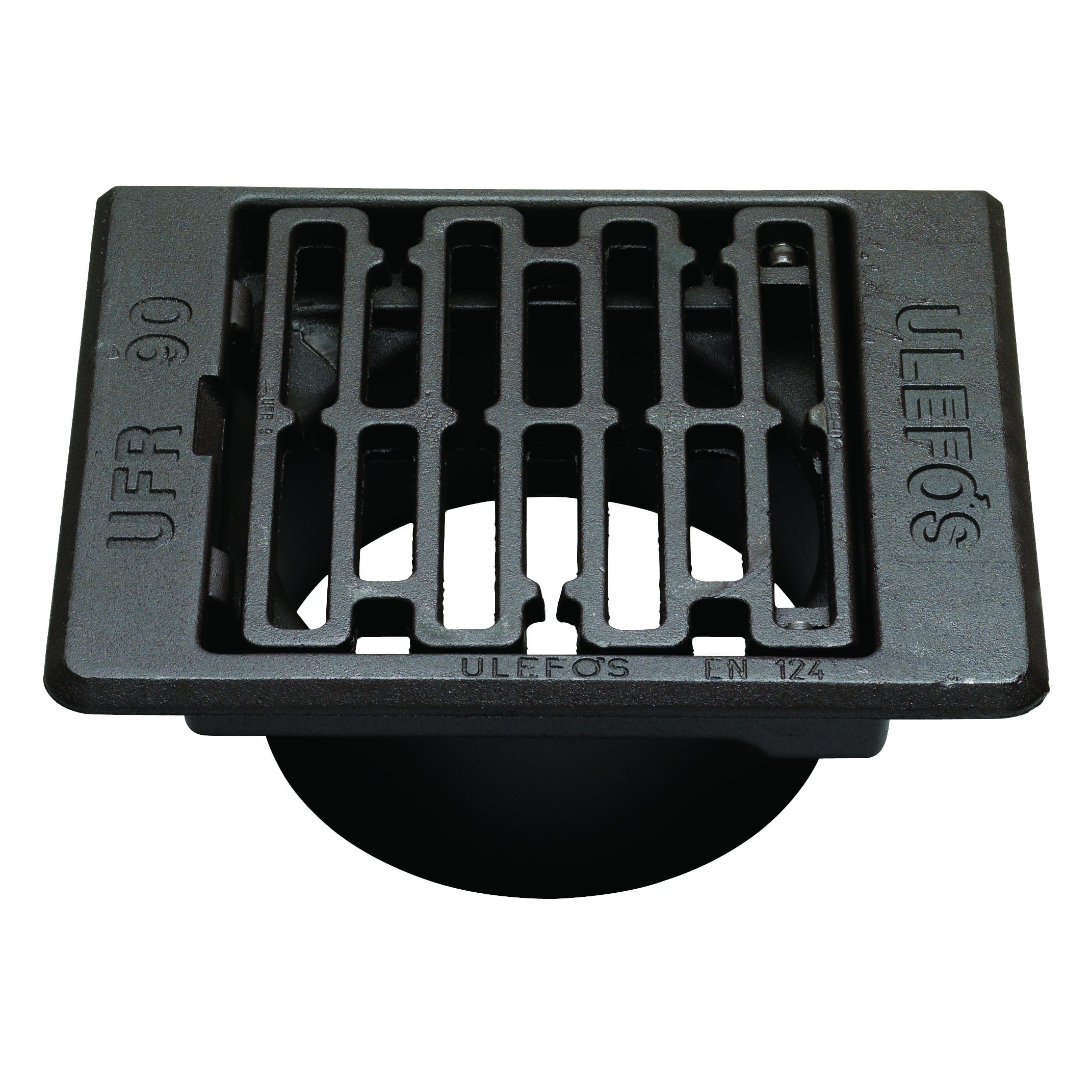 Close-up of a black plastic vented component with rectangular slots and a rounded base; partial 'USB' text visible along the side.