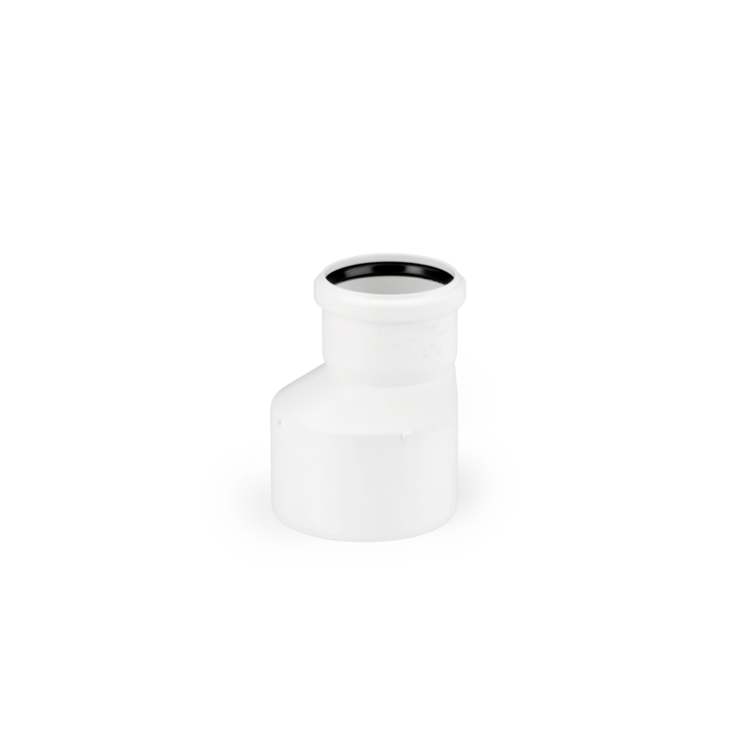 White plastic bottle neck with a black inner ring, shown in close-up.