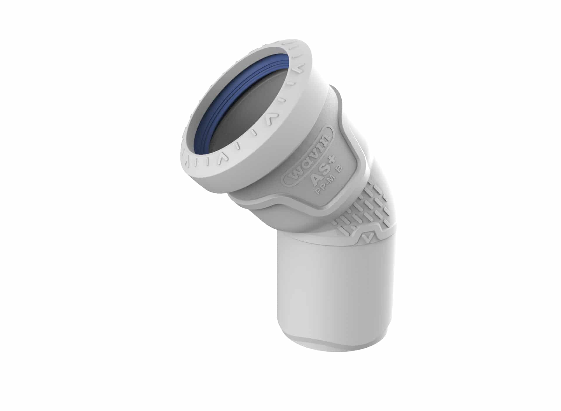 Close-up of a white sports bottle cap with a blue inner gasket visible inside the threaded opening