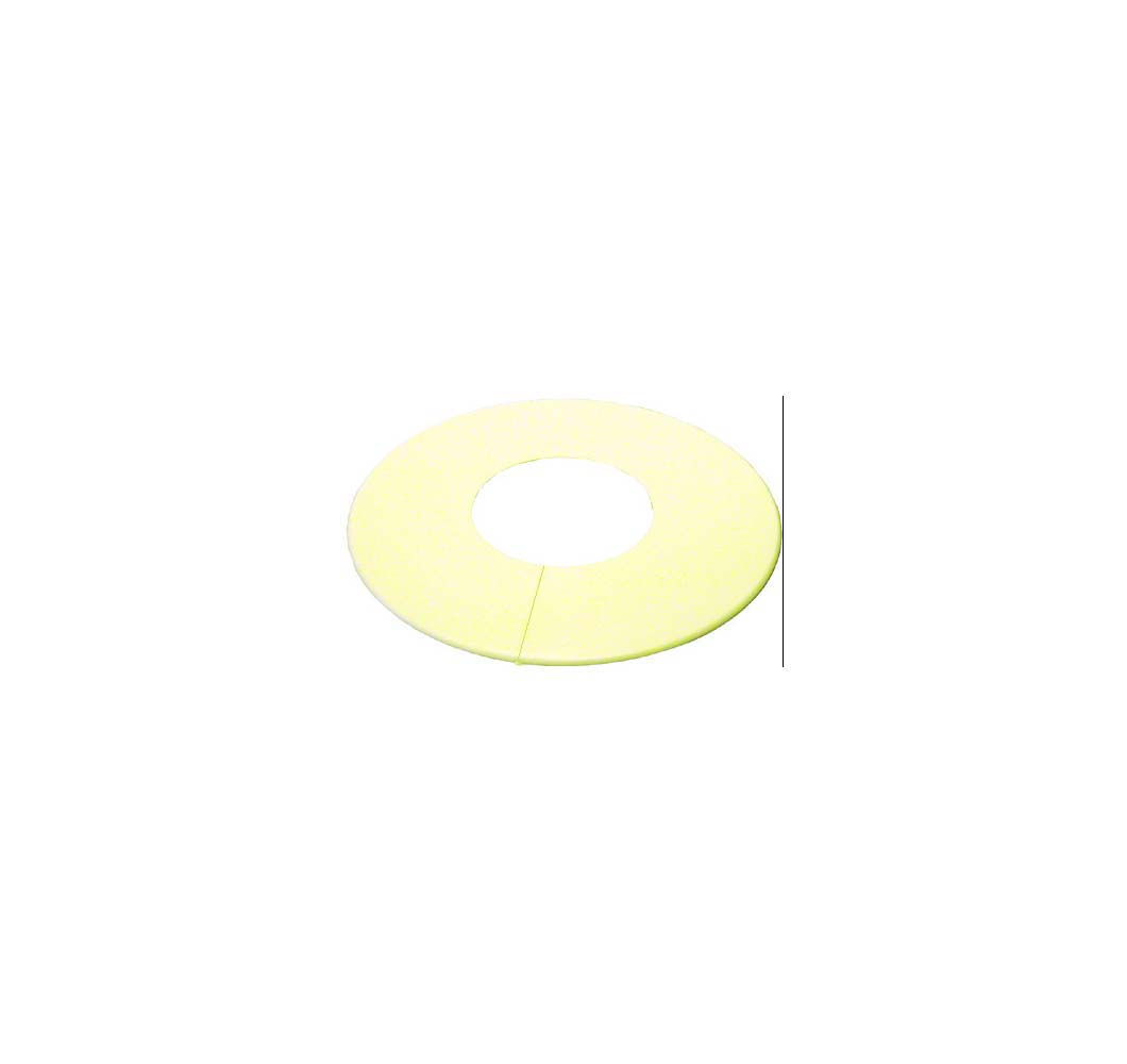 Light yellow donut-shaped foam ring with a central hole, like a gasket or cushion spacer.
