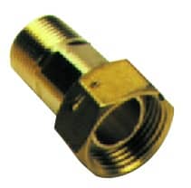 Brass pipe fitting (compression adapter) with a threaded end