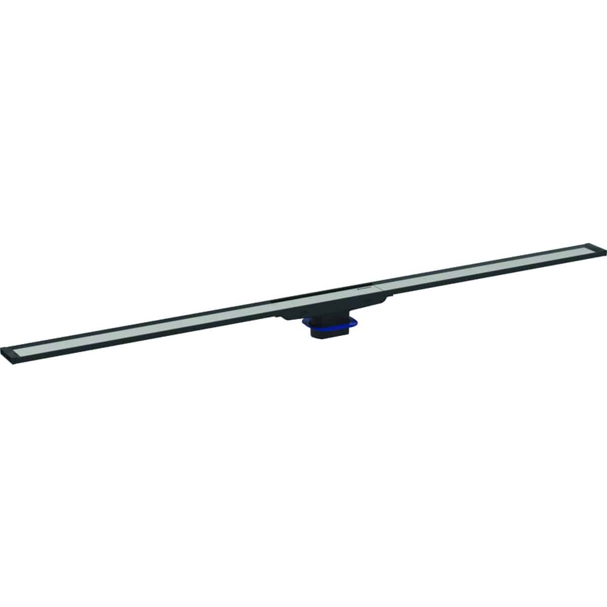 Long rectangular LED light bar with a central mounting hub featuring a blue accent ring, shown from a slight angle.