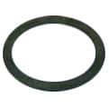 Circular black rubber O-ring (gasket) used as a seal in machinery or plumbing