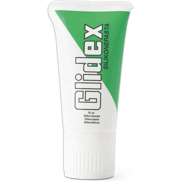 Tube of Gidex silicone paste (50 g) with green and white packaging, standing upright on a white background.