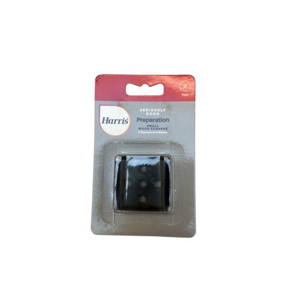 Harris Preparation small wood scraper in gray blister pack with a red header