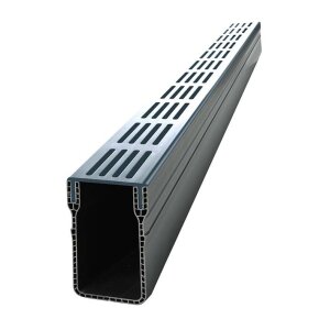 STAR-Drain 65x103 mm rende, naturgrå aluminiumsrist
