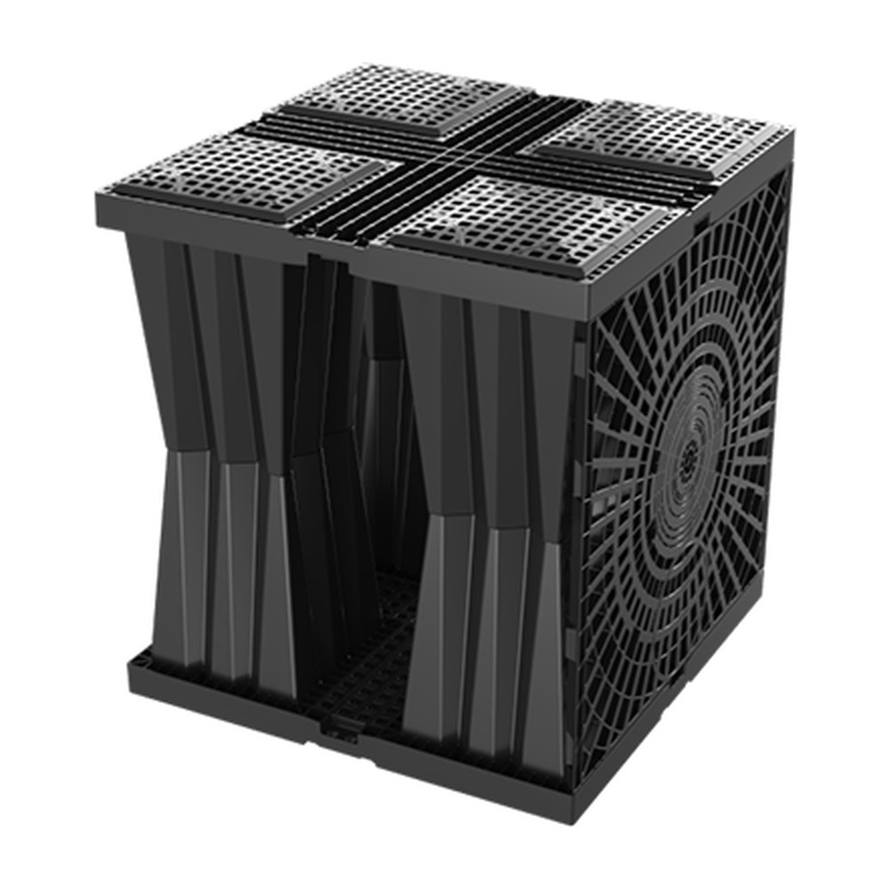 Samlet Aquabox-modul: 2 stk halvt element med 4 topplader og 1 sideplade. Delene sælges hver for sig. » Kloakgods Samlet Aquabox-modul: 2 stk halvt element med 4 topplader og 1 sideplade. Delene sælges hver for sig.